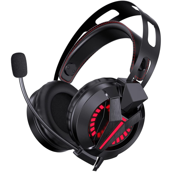 Gaming Headsets, Stereo  Headset with Microphone, Wired PC Headset with Noise Cancelling Mic, Over-Ear Gaming Headphones for PC/MAC/PS4/PS5/Nintendo