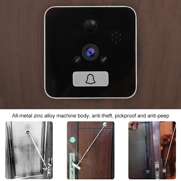 4,3 tommer 960P WiFi Trådløs Digital Dørkikkert IR Dørklokke Video Intercom Monitor
