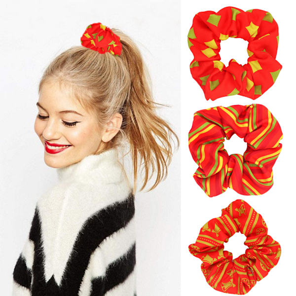 Pehmeät joustavat hiusnauhat Scrunchies naisille ja tytöille Poninhännän pidikkeet