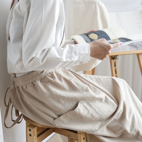 Nordisk bomuld og linned voksen maler studio kunst forklæde