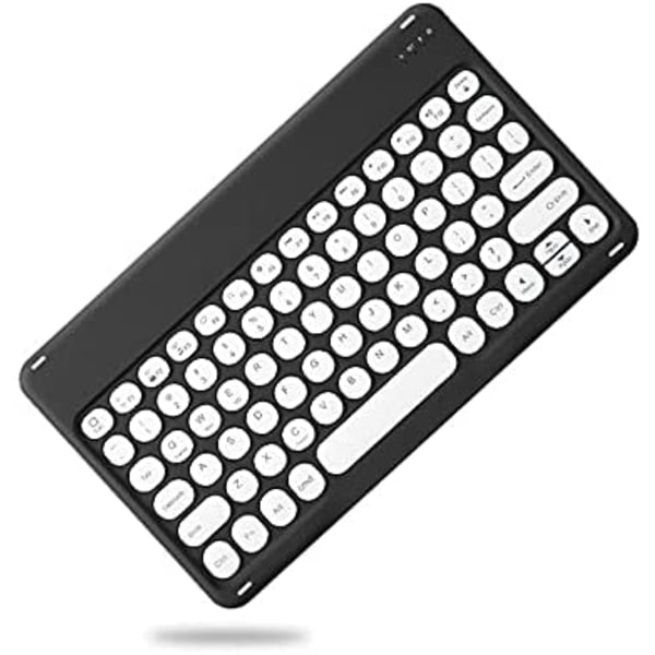 Case med musfärgad tangentbord Retro runda nyckelkapslar