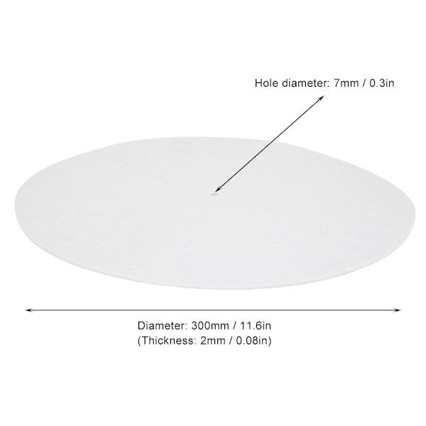 Turntable Platter Mat 12"  Anti vibration Audiophile Pad for Vinyl Record Player(White)