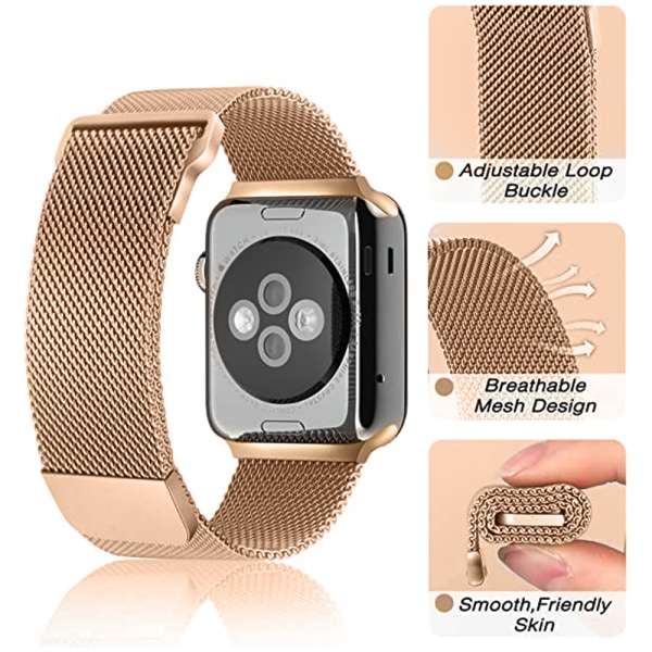 Metalbånd kompatibel med Apple Watch-rem 42-45 mm