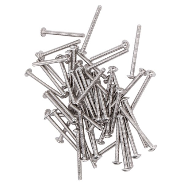 50 st Flangerade Knappskruvar A2‑70 Rostfritt Stål Knapphuvud Socket Caps Bultar KitM3x30mm