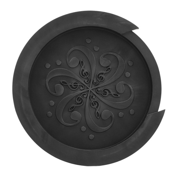 Guitar Soundhole Cover Silikon Støvsikkert Kompakt Bærbar Blød Sound Hole Cover til Guitarist Sort