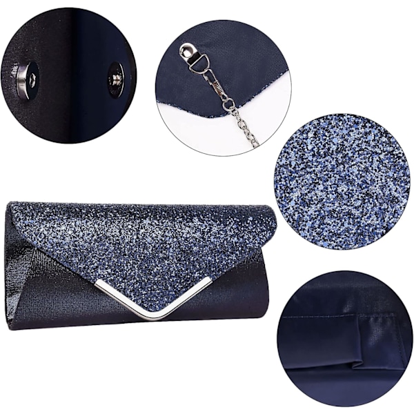 Damen Clutch Abendtasche Unterarmtasche Umhängetasche  Strass-Steinen