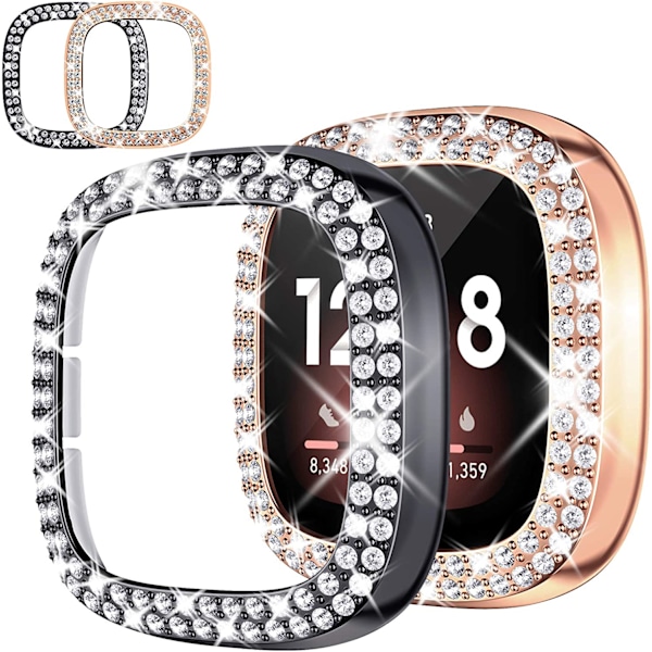 [2-pakning] Kompatibel med Fitbit Versa 3 Fitbit Sense Bling