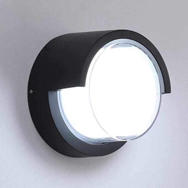 Moderni ulkoseinän LED-seinävalaisin 12W vedenpitävä IP65 antrasiitti alumiini