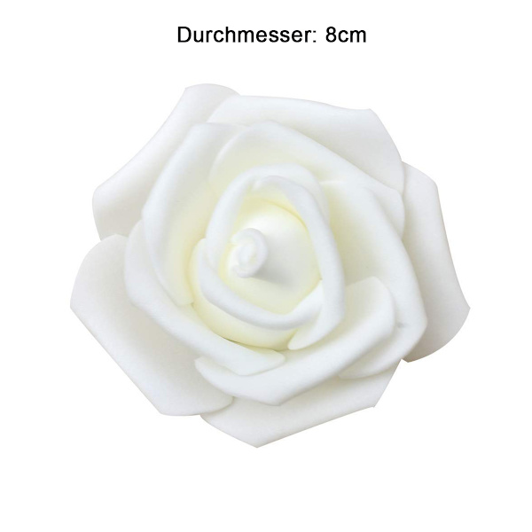 Elfenbensfarvet, føles som ægte roser, til DIY-buketter til bryllup, fest, babyshower og boligindretning
