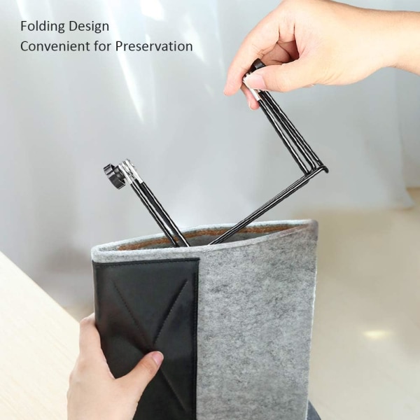 Sammenleggbart nettbrettstativ med flere vinkler, universalt justerbart skrivebordsstativ i metall med 180° rotasjon for iPad 10,2", iPad Pro 11"/12,9" 2020/2018, iPad Air,