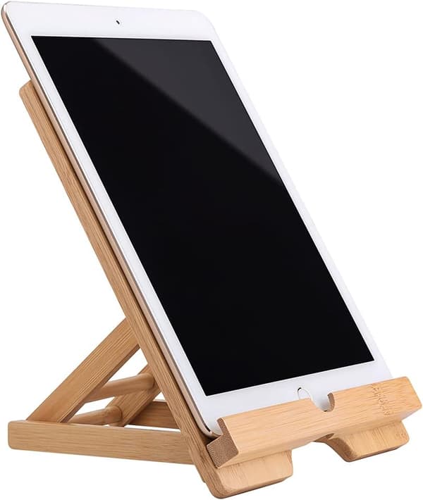 Bambuinen Vouwbaar Tablet Standaardhouder Compatibel met iPad