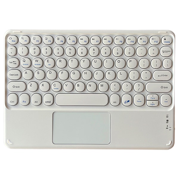 Bluetooth Keyboard Touch, Wireless Keyboard Ultra-Slim Portable with Trackpad, Built-in Rechargeable Battery - Blue