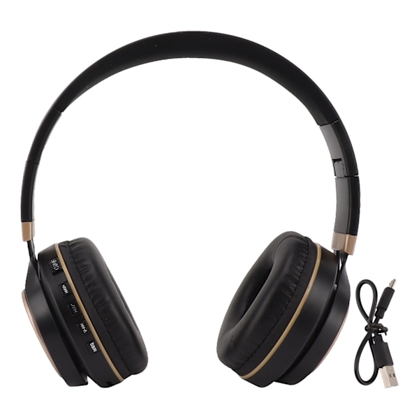 Trådlöst Headset Bluetooth 5.0 Djup Bas Stereo Ljud 200mAh Trådlösa Bluetooth Hörlurar för Sport Svart
