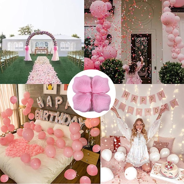 3000 stk kunstige roseblader, blomsterblader for romantisk natt, bryllup, fest, arrangementer, valentinsdag, dekorasjon