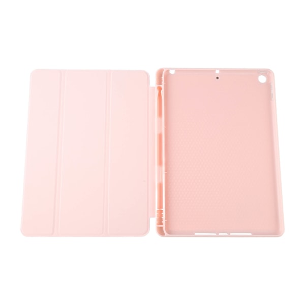 Surfplattefodral Rosa Auto Sleep Mjuk TPU Exakta Utskärningar Pennhållare Magnetiskt Fodral för IOS Surfplatta 10.2 Tum 7:e 8:e 9:e Ljusrosa