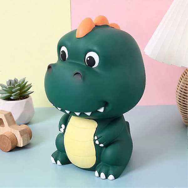 Spargris for barn Stor kapasitet Dinosaur Spargris Multifunksjonell Pengebesparende Krukke for gutter jenter Ideell bursdags- og julegave Blue