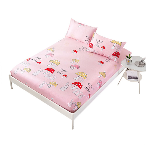 100% Bomulls Mjuk Bekväm Andningsbar Stretchlakan (150*200cm)