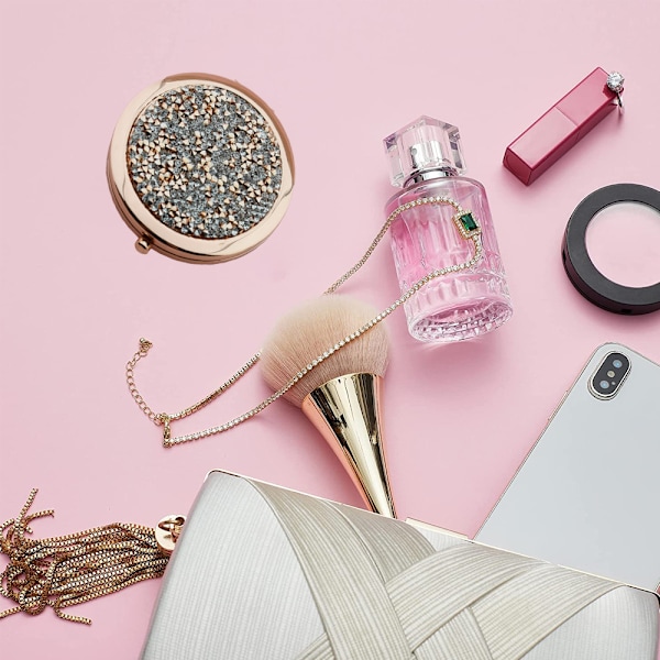 Spegelsmink Mini Mix Diamant Makeup Sminkspegel Fällbar Mini