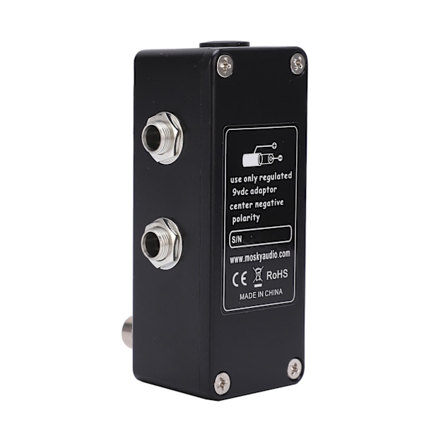 Gitar Loop-effektpedal Metall Svart Mini Pedal True Bypass Kanalvalg for Elektrisk Bass
