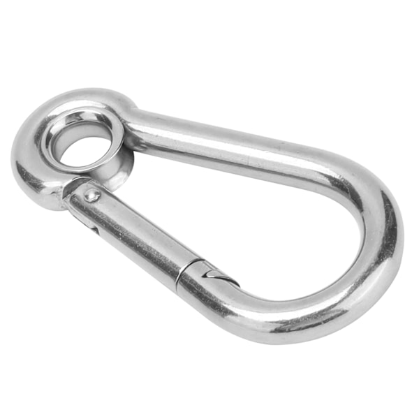 10 st Karbinhakar med fjäderlås i rostfritt stål, säkerhetsrep, hängande spänne, tillbehör M7 (7 mm)
