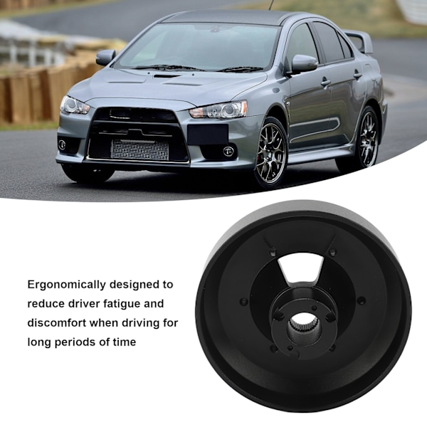 6-håls rattkortnavsadapter Svart Ergonomisk rattnavsadapter Ersättning för Mitsubishi Ralliart Lancer