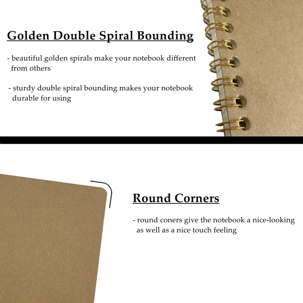 Spiral Graph Paper Notebook, B5 Grid Notebook Spiral Bound