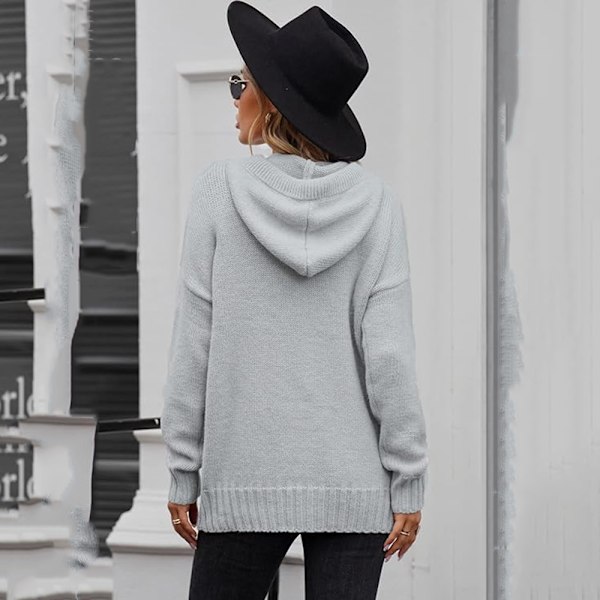 Trøje til kvinder med hættetrøjer med lange ærmer hættetrøje strikket pullover jumper til kvinder oversize turtleneck elegant kvinders efterår strikket jumper vinter jumper