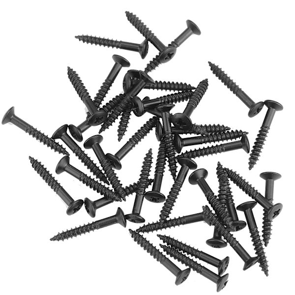 40 stk. Humbucker Pickup Skruesæt Kit Ring Surround Monteringsskruer (Sort)