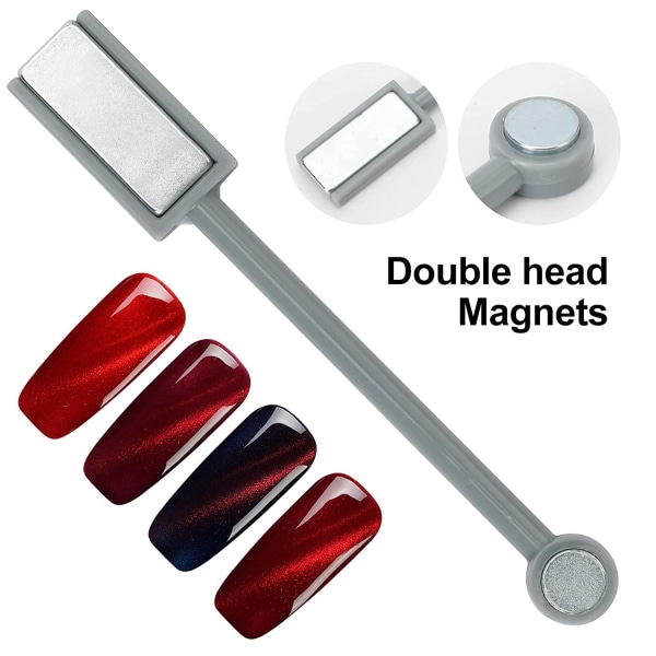 2 stk Cat Eye Magnet til negle 3D Cat Eye Magnet Stærk Pen