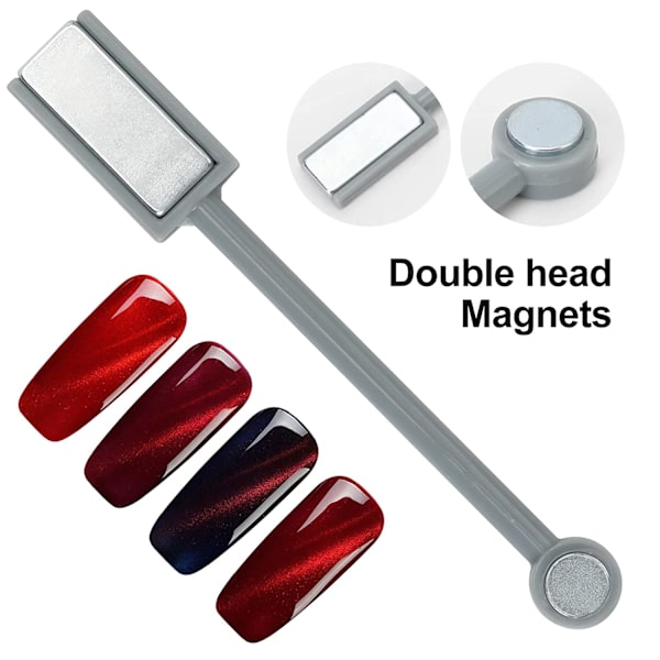 2 stk. katteøje magnet til negle 3D katteøje magnet stærk pen
