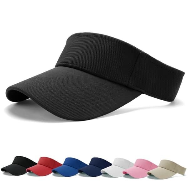 Sun Visor Cap - Women's Ponytail Baseball Cap, Washed Outdoor Trucker Hat Solid Color Dad Cap, Adjustable Twill Golf Tennis Visor