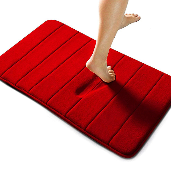 Snabbt Vattenabsorberande Badrumsmatta i Memory Foam, Högabsorberande Badrumsmattor med Snabbtorkande Teknik, Extra Mjuk för Duschgolv, Handfat, Toalettbord