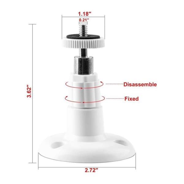 Ecleanfy - (2-pack) Väggfäste för säkerhetskamera inomhus/utomhus, för Arlo, Arlo Pro och andra fästen (vit)