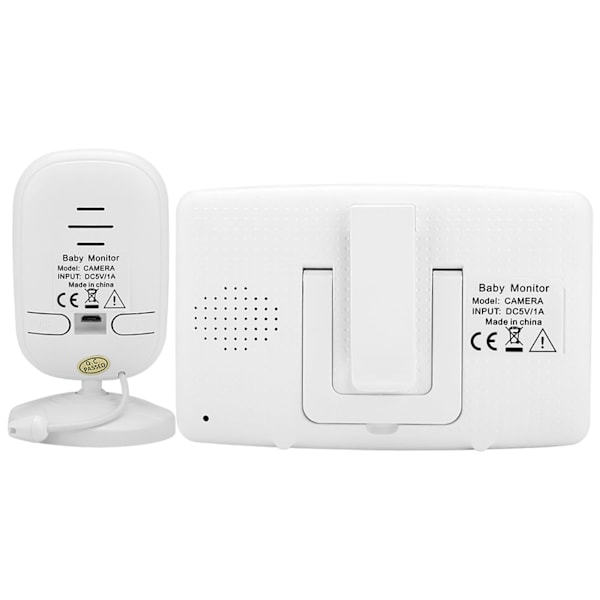 3,5 tommer Trådløs Babyalarm Nattesyn 2-vejs Audio Intercom Temperatursensor 100-240V(EU)