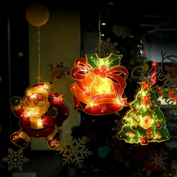 GLAITC Weihnachten Dekoration Licht, 3 Stück LED hängande