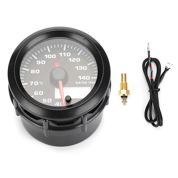 2 tommer 52mm Bil Elektronisk Vandtemperatur Måler Temperatur Analog Måler med Sensor 7 Farver LED Universal