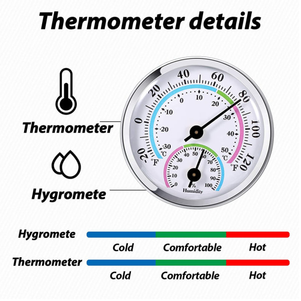 Innendørs utendørs termometer 2 i 1 temperaturfuktighetsmåler