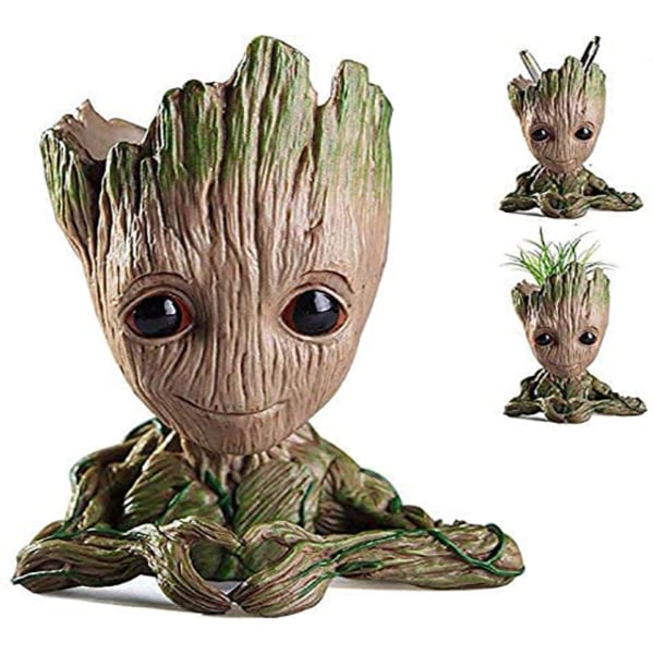 Flowerpot Treeman Baby Groot Suckulent Planter Cute Green