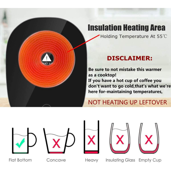 Kaffekoppsvärmare, Dryckesvärmare Tallrik Electric Gravity Smart Green