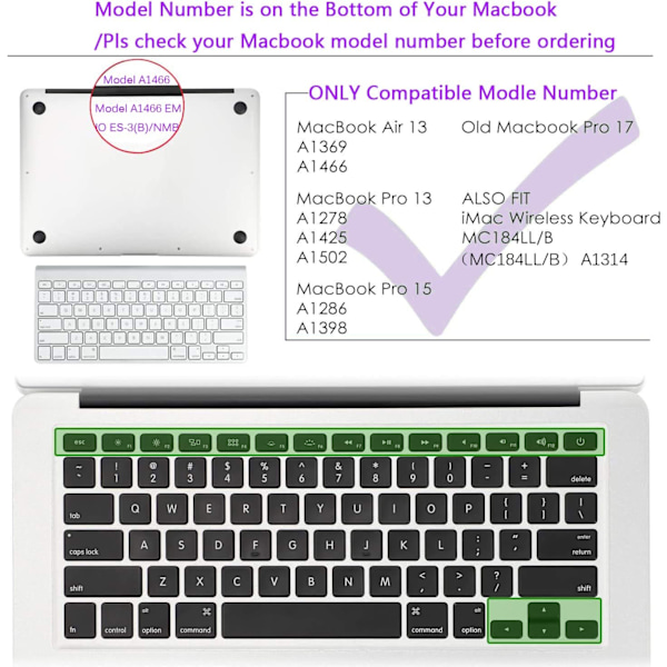 Silikon tangentbordsöverdrag för MacBook för MacBook Air 13 tum (A1466