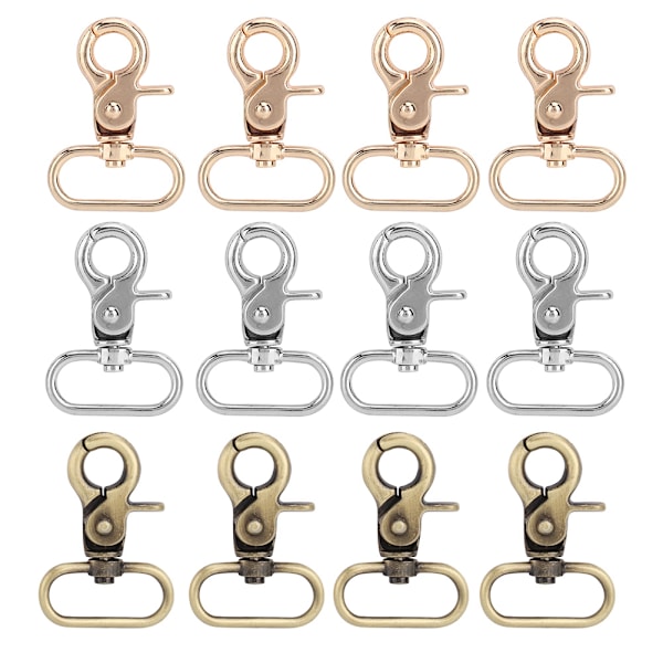 12 stk. DIY Zink Legering Håndtaske Kæledyrs Halsbånd Fremstilling Hummer Spænder Klips Hæk Accessories