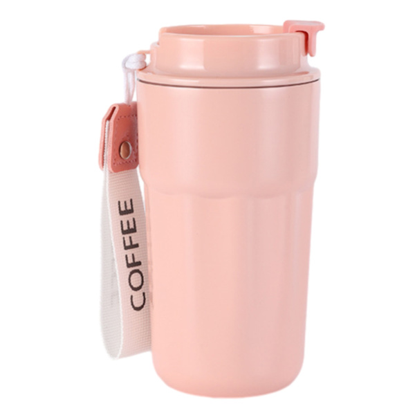 400 ml isolerad rostfritt stålglas, kaffeglas, dubbel vakuum resekaffekopp, pulverlackerat glas.