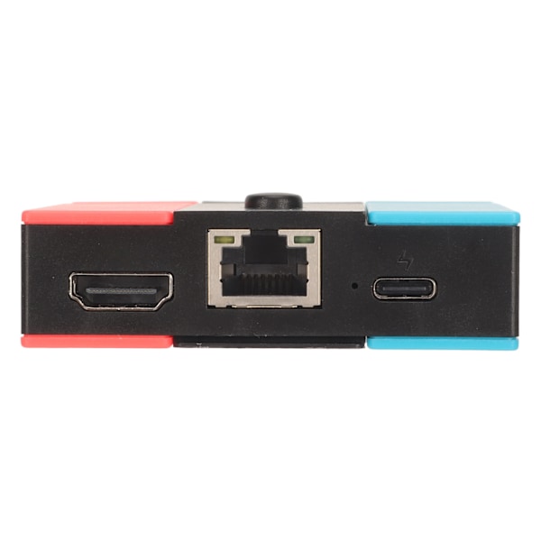 TV Dockningsstation 5 i 1 2USB 45W USB C RJ45 HD Multimedia Interface Gigabit Ethernet Portabel TV Dockningsstation för Switch Röd Blå