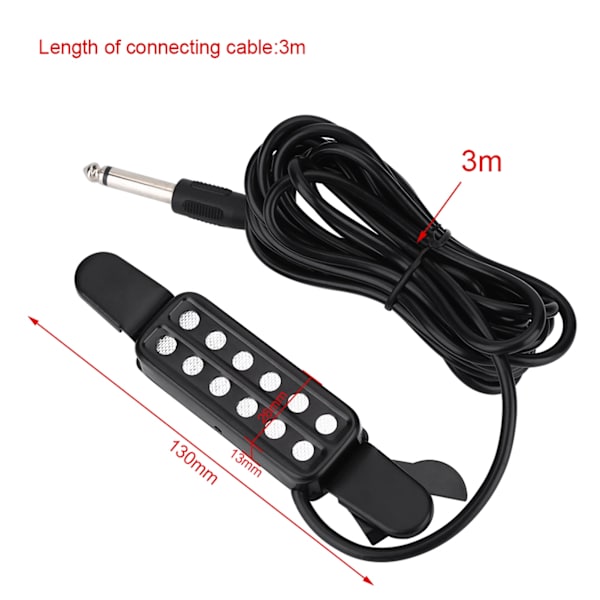 12 Lydshul Magnet Pickup Transducer til Akustisk Guitar Musikalske Instrumenter Tilbehør