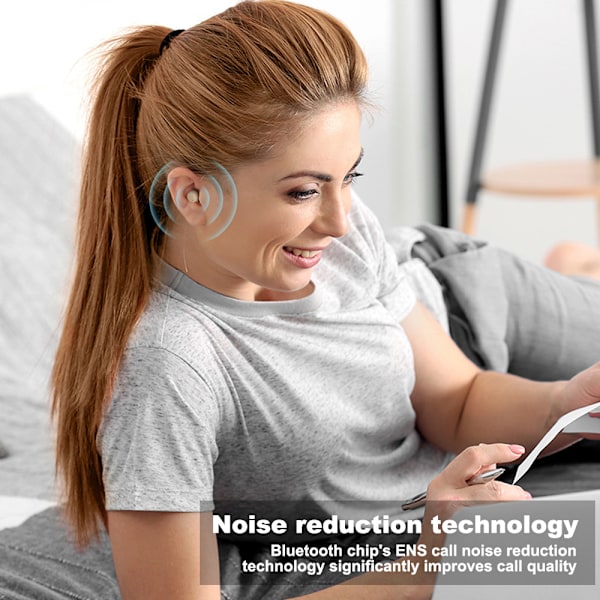 Trådlösa öronsnäckor, Bluetooth 5.3 trådlösa öronsnäckor, IPX5 vattentäta Bluetooth-hörlurar, spelläge, för Android iOS