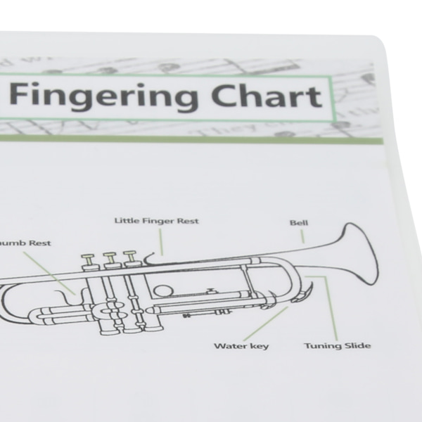 Trompet Akkorddiagram Fingersetting Noter Musikk Instrument Referanseguide for Hjem Klasse Liten