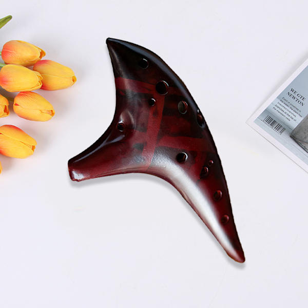 12 Hulls Søt Ocarina Yndefull Form Keramikk Ocarina i Alt C