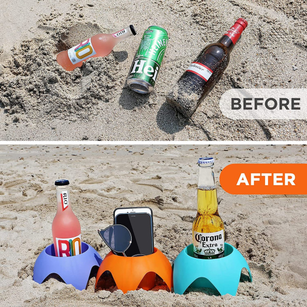 Strandferie tilbehør Turtleback Sand Coaster Drink Cup