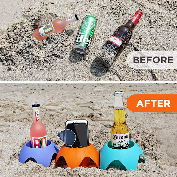 Turtleback Sand Coaster Drink Cup - Strandsemestertillbehör