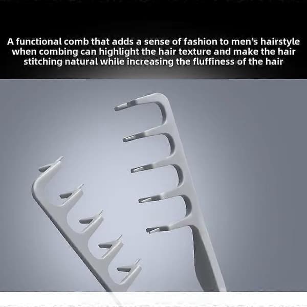Salon Grade Volumizing Comb Med Statisk Kontrol ABS Konstruktion Multifunktionelt Tanddesign Blå Grey